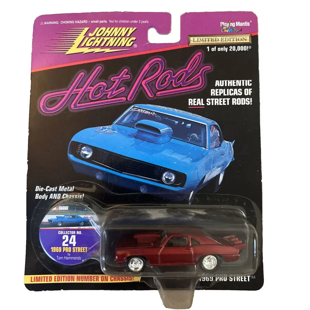 1969 Pro Street Red #24 Johnny Lightning Hot Rods Collector 1/64 Sealed New